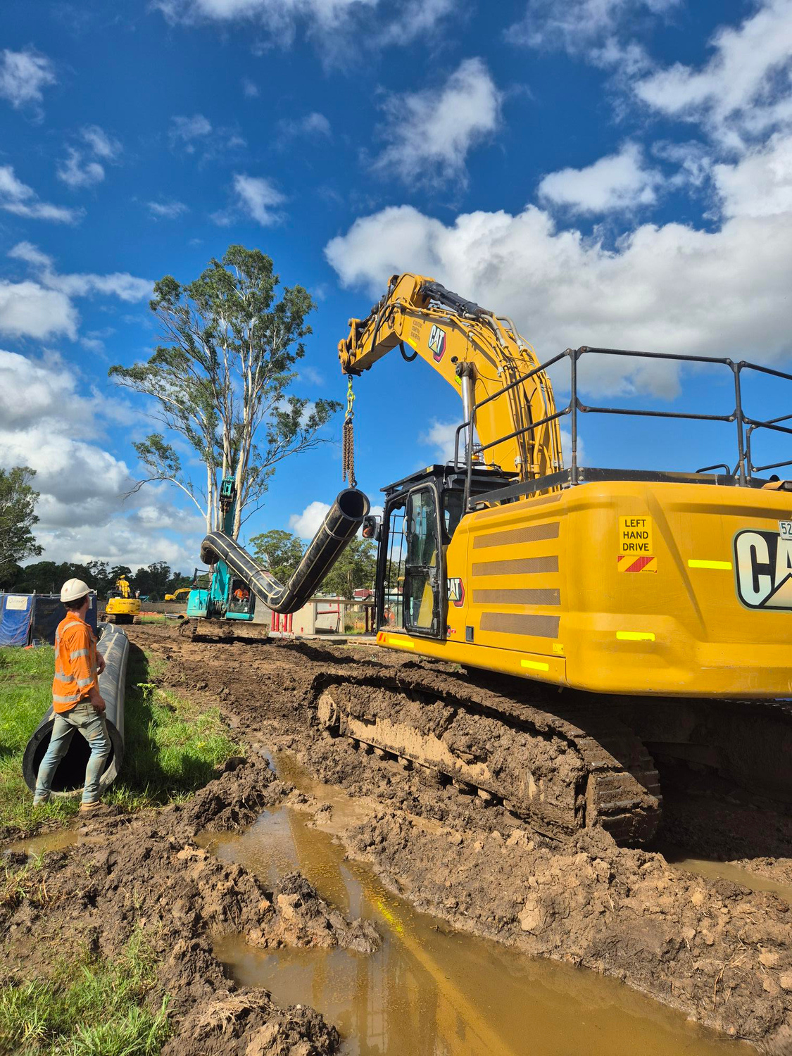 Waterfoot Civil excavation works on site